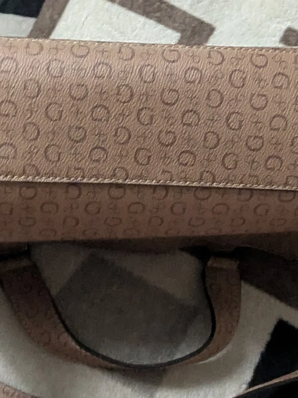 Guess tan satchel